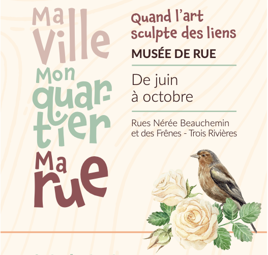 affiche Ma Ville Mon quartier Ma rue sur lequel on peut lire tous les noms des artistes participants